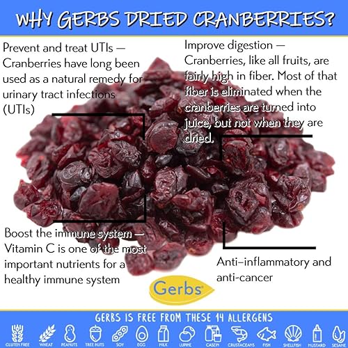 Miniatura 2 de Frutas secas GERBS, Top 14 libres de alergia alimentaria, sin sulfuro, sin conservantes, sin OMG, vegano