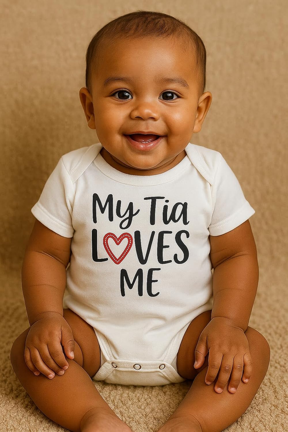 Witty and Bitty My Tia Loves Me Onesie/Bodysuit Gift for Sobrino Sobrina