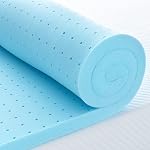 Maxzzz Pleine Mattress Topper,3 Inch Memory Mousse de design ventilée Queen Mattress Topper, gel de refroidissement infusé Swirl Mousse Pad pour le soulagement de la pression de la douleur au dos, certifié CertiPUR-US