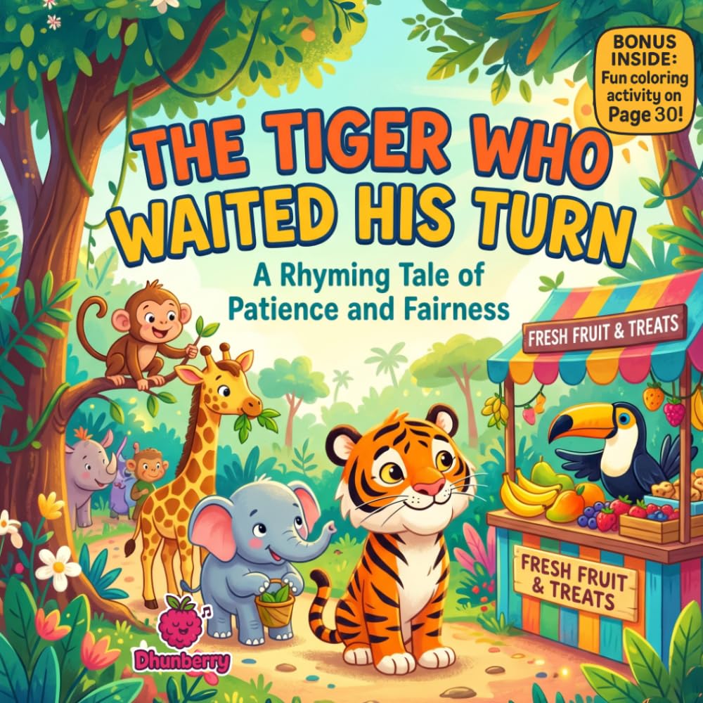 The Tiger Who Waited His Turn: A Funny Rhyming Picture Book About Patience, Fairness, and Learning to Wait
