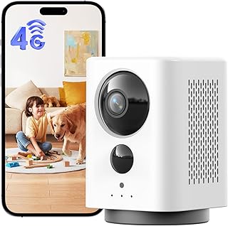NUASI 4G LTE Indoor Camera with SIM – 2K Indoor Camera, 4g, 360° PTZ Indoor Surveillance Camera with Colour Night Vision, …