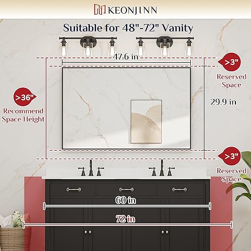 Miniatura 5 de Keonjinn Espejo de baño plateado cepillado de 16 x 24 pulgadas para pared, espejo rectangular de tocador plateado, espejo rectangular moderno con