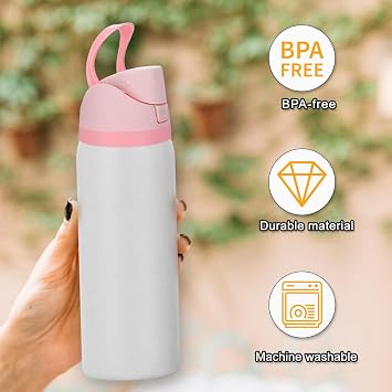 Replacement Lid for Owala Freesip, Peach Pink Replacement Cap and Silicone Stopper Compatible with Owala Cup 16oz 24oz 32oz 40oz, Leak Proof BPA-Free Replacement Cap Accessories for Owala Water Bottle