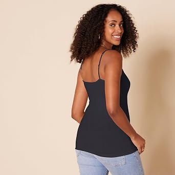 Amazon Essentials Women's Slim-Fit Camisole for Layering and Everyday Wear, Pack of 4