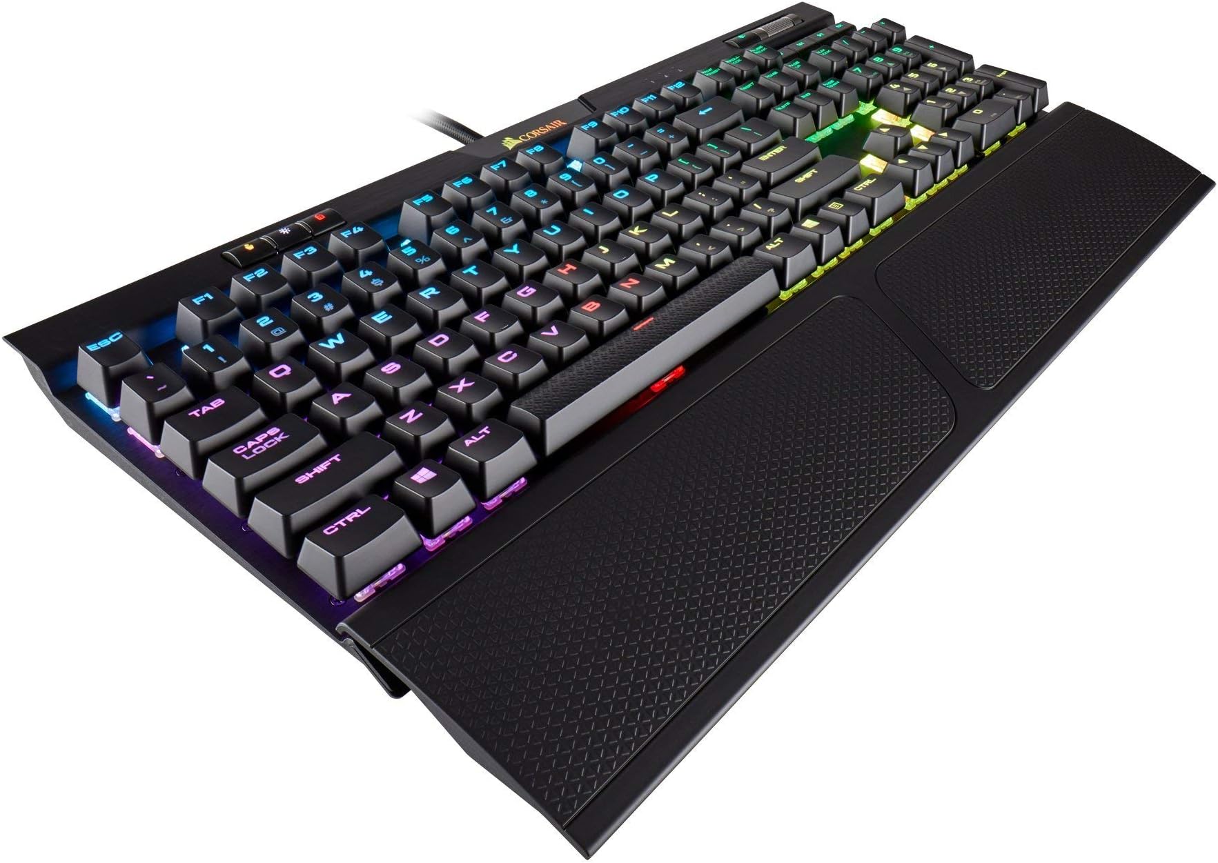 Corsair K70 RGB MK.2 Mechanical Gaming Keyboard - USB Passthrough & Media Controls - Linear & Quiet - Cherry MX Red - RGB LED Backlit (CH-9109010-NA)