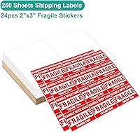 Vista 11 de MFLABEL 2x4 Shipping Labels - 25 Sheets (250 Labels) for Laser & Inkjet Printers, 10-UP FBA Address Stickers, Matte White Self-Adhesive Mailing