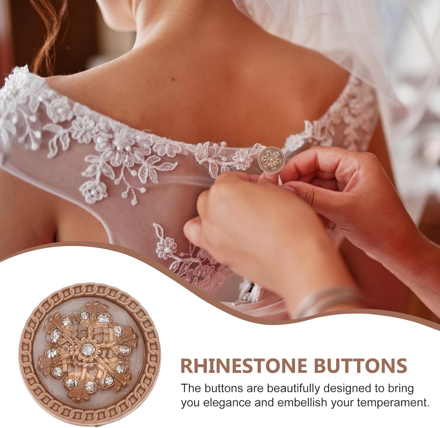 Artibetter 6pcs Metal Sewing Buttons for Women Gold Decorative Jacket Buttons for Coats and Apparel Vintage Style for Clothing Accessories image 3
