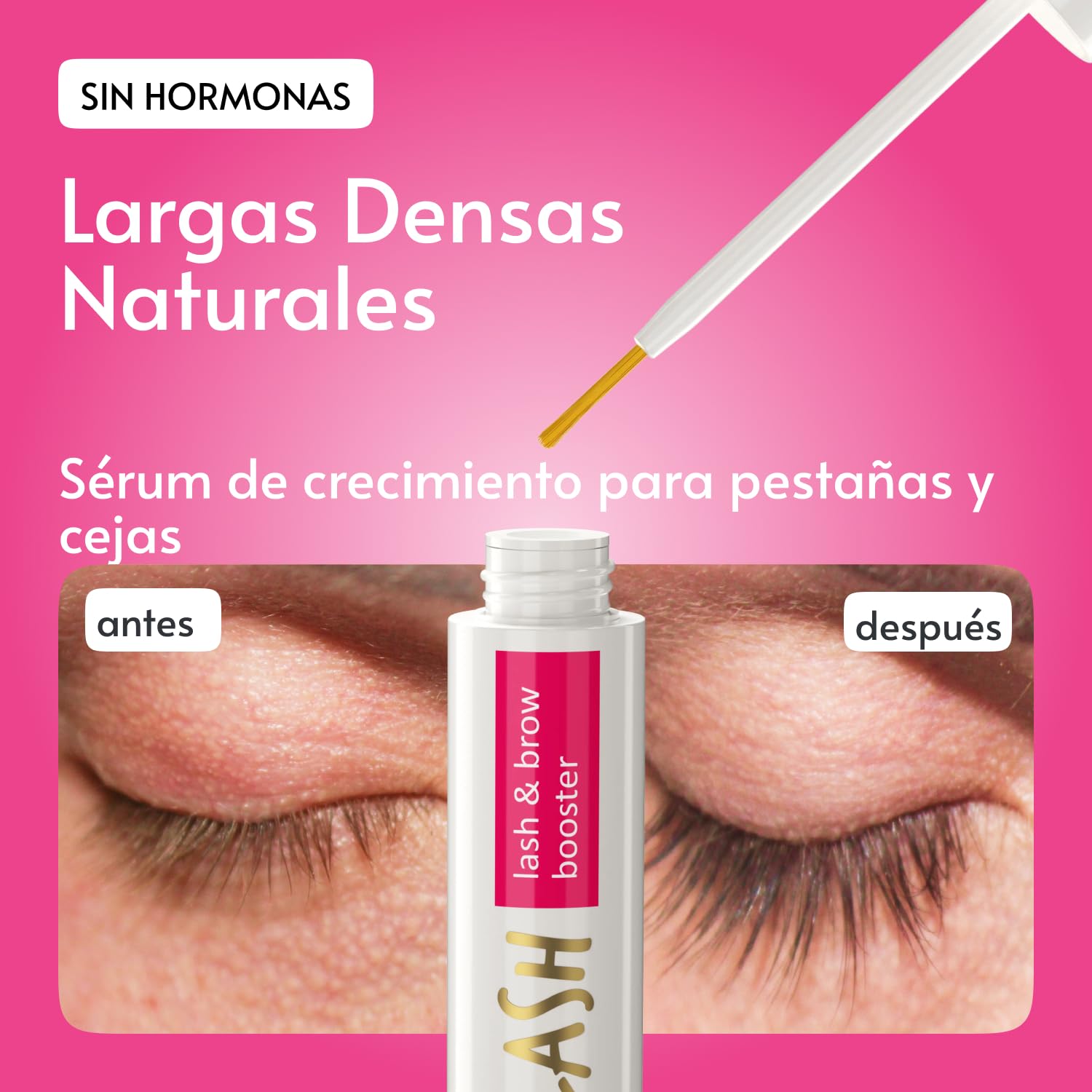 TOPLASH Eyelash Growth Serum - Suero innovador para el crecimiento de pestañas y cejas - Natural, sin crueldad e hipoalergénico - 0.10 fl.oz.