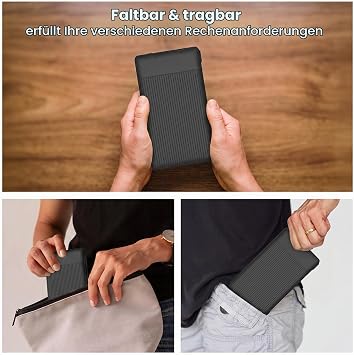 Wissenschaftlicher Taschenrechner für Schüler mit Notizblock Schulbedarf für Oberstufe und Gymnasium ROATEE 2-zeiliges klappbares Display 82 MS wissenschaftlicher Rechner mit Tablet