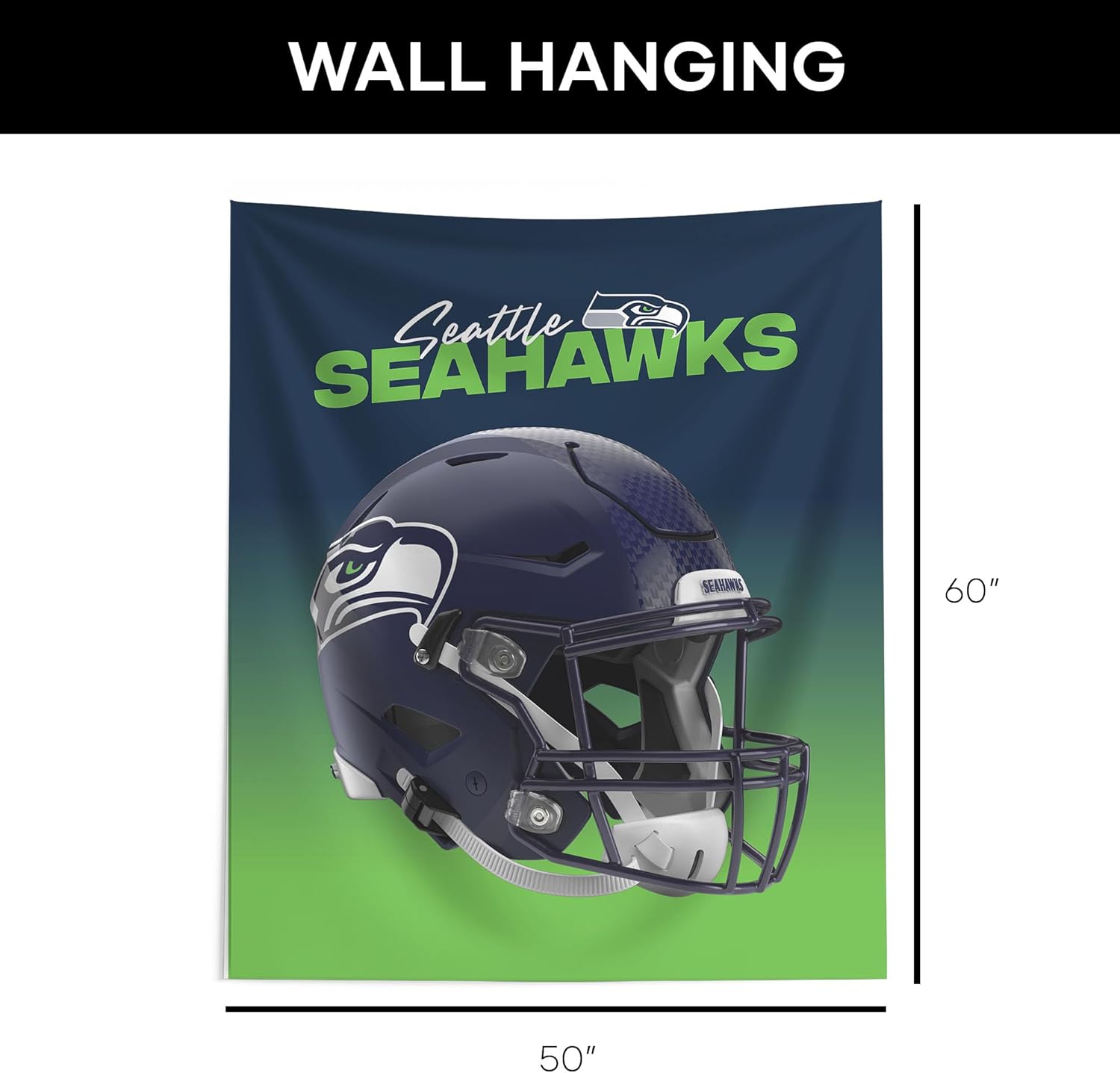 NORTHWEST NFL 50X60 PRINTD WALL HANGING(POD) TOPPER - SEAHAWKS
