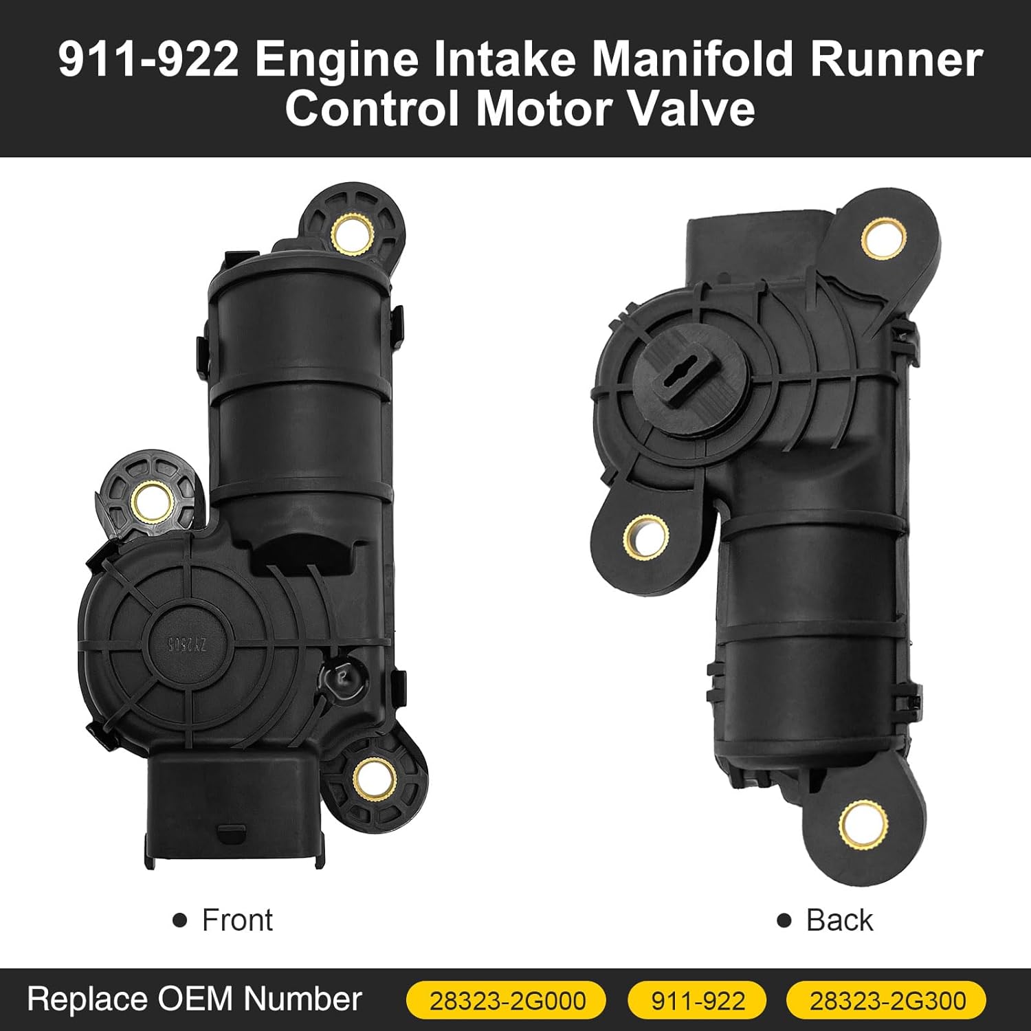 911-922 Engine Intake Manifold Runner Control Motor Valve Fit for Hyundai Santa Fe 2010-2012 Tucson 10-13 for Kia Rondo 2007-2012 Sorento 2011-2012 L4 2.4l Replace # 911922 28323-2G000 28323-2G300