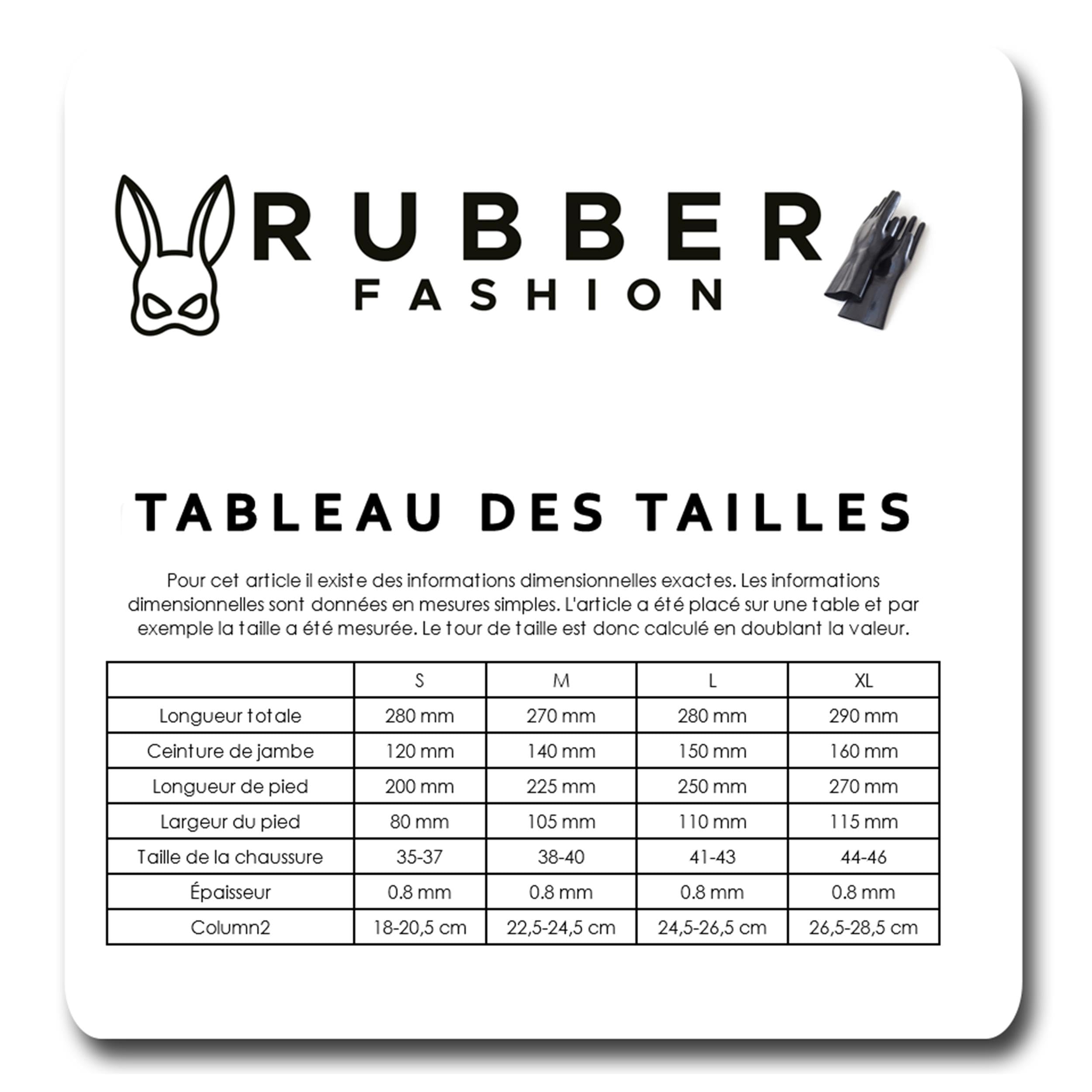 Chaussettes sexy en latex - unisexe - arrive à la cheville court