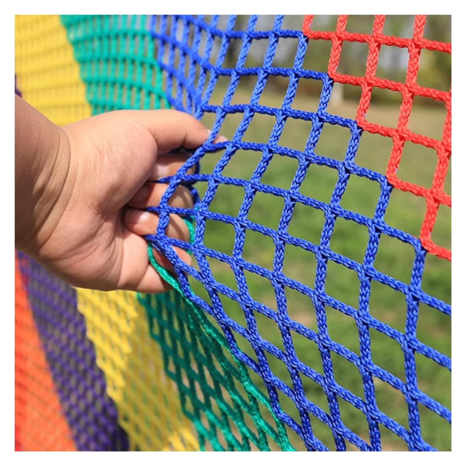 DTVEW Climbing Net for Outdoor Rope Netting 4cm/4mm Safety Netting for Railings Playground Climbing Net Polyester Knotless Rope Net(Size:4x6m)