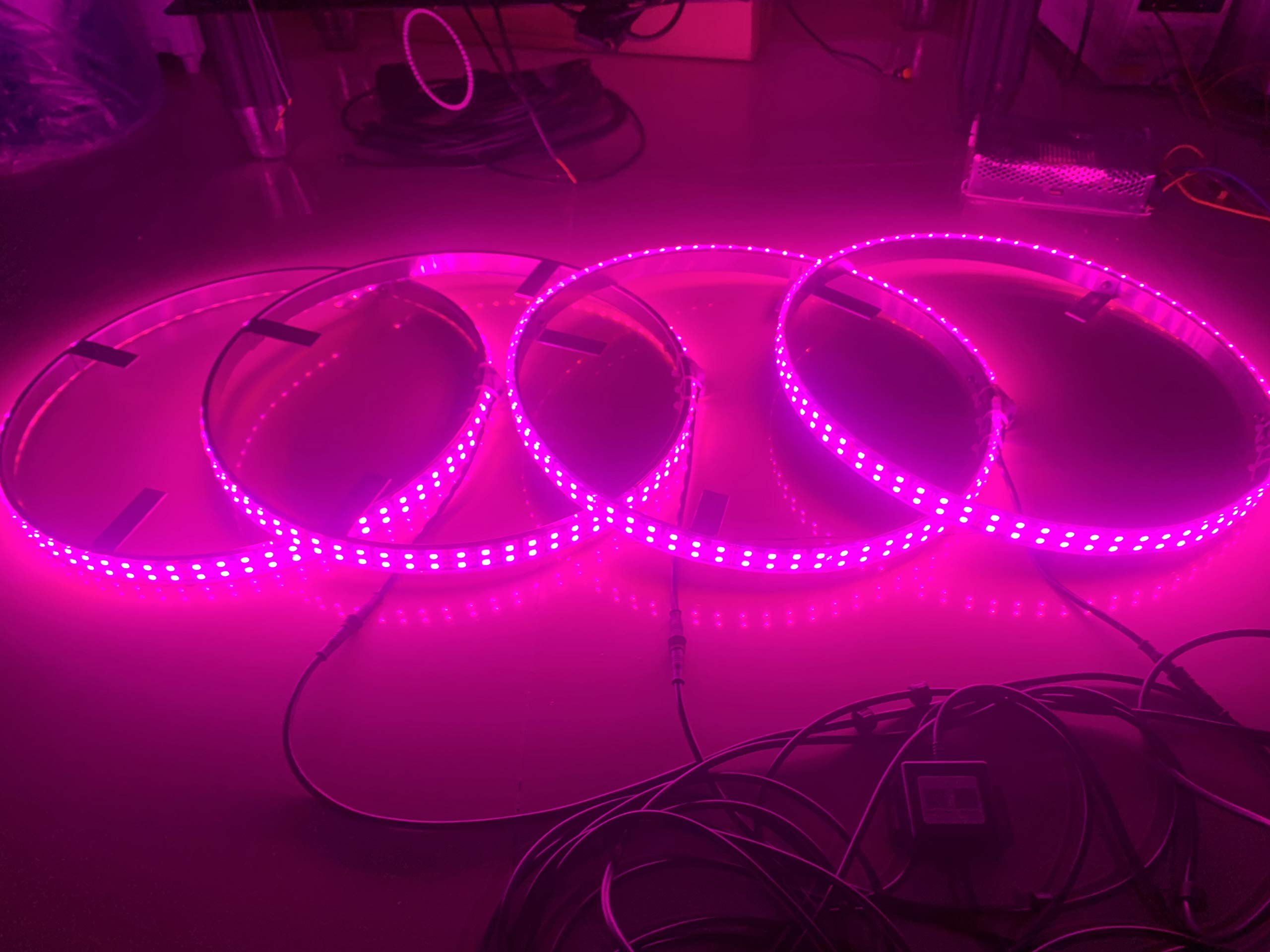 Sando Tech NOT 1 Set (After-Sales) RGB 15.5'' LED Double Row Wheel Ring Light Bluetooth Control for 1 Light