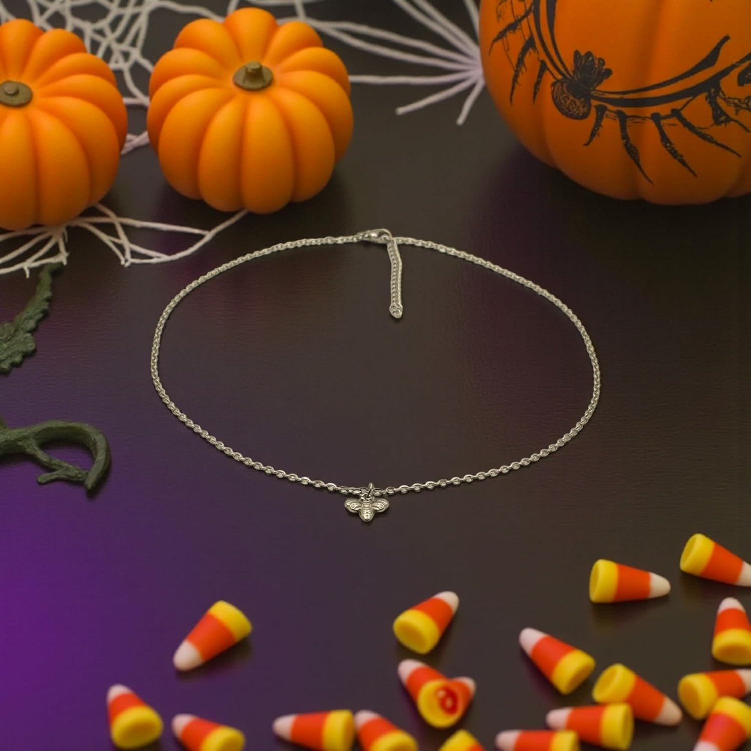 Dainty Silver Bee Pendant Necklace, Stainless Steel Chain, Adjustable Length 45cm with 5cm Extension - Image 6