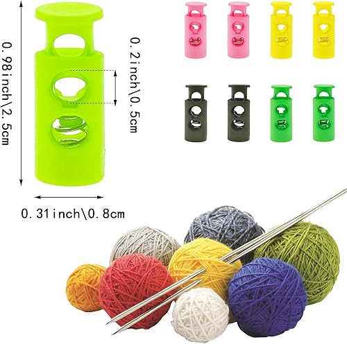 Miniatura 9 de Paquete de 10 tapones de aguja de tejer de rana colorida, protectores de puntos, protectores de punta de aguja de silicona, accesorios y suministros