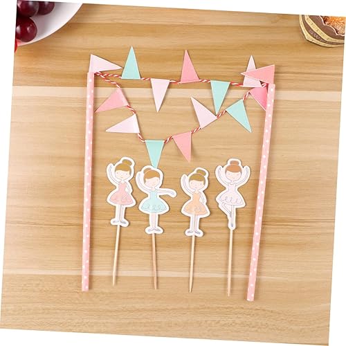 Miniatura 2 de 10pcs 1 Set cupcake toothpick Birthday Cupcake Topper cupcake ornament cupcake decorating fiesta cupcake pick birthday cake banner Cake Decorating