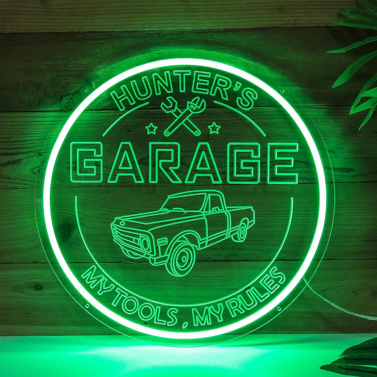 Custom Garage Neon Signs, Garage Sign, Personalized Light Up Garage Signs, Gift for Dad, Gift for husband, Man Cave Decor, Workshop Car Sign