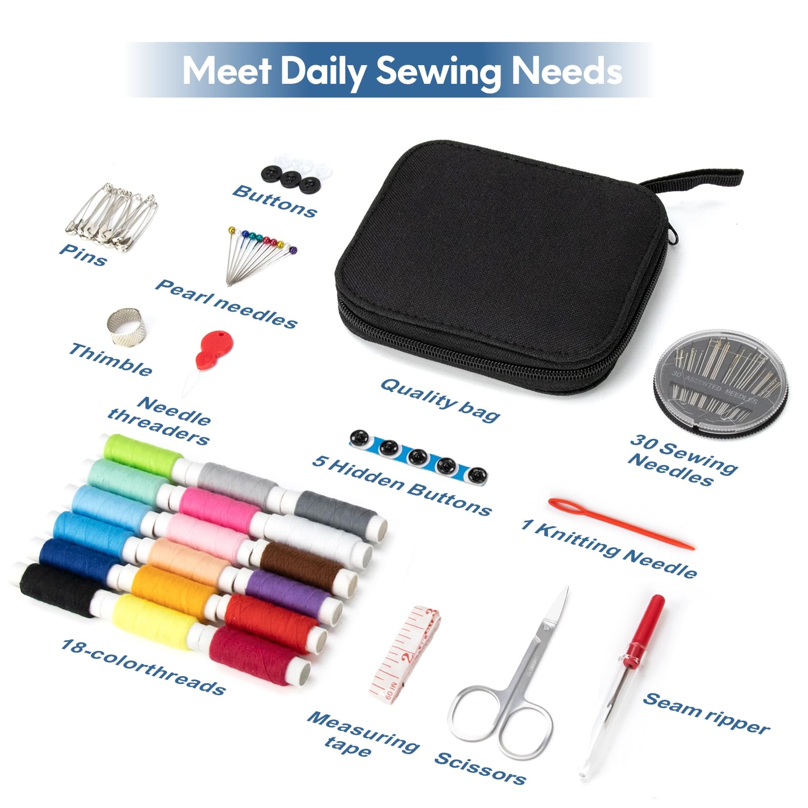 Sewing Kit for Beginners - 87 Pcs! -2