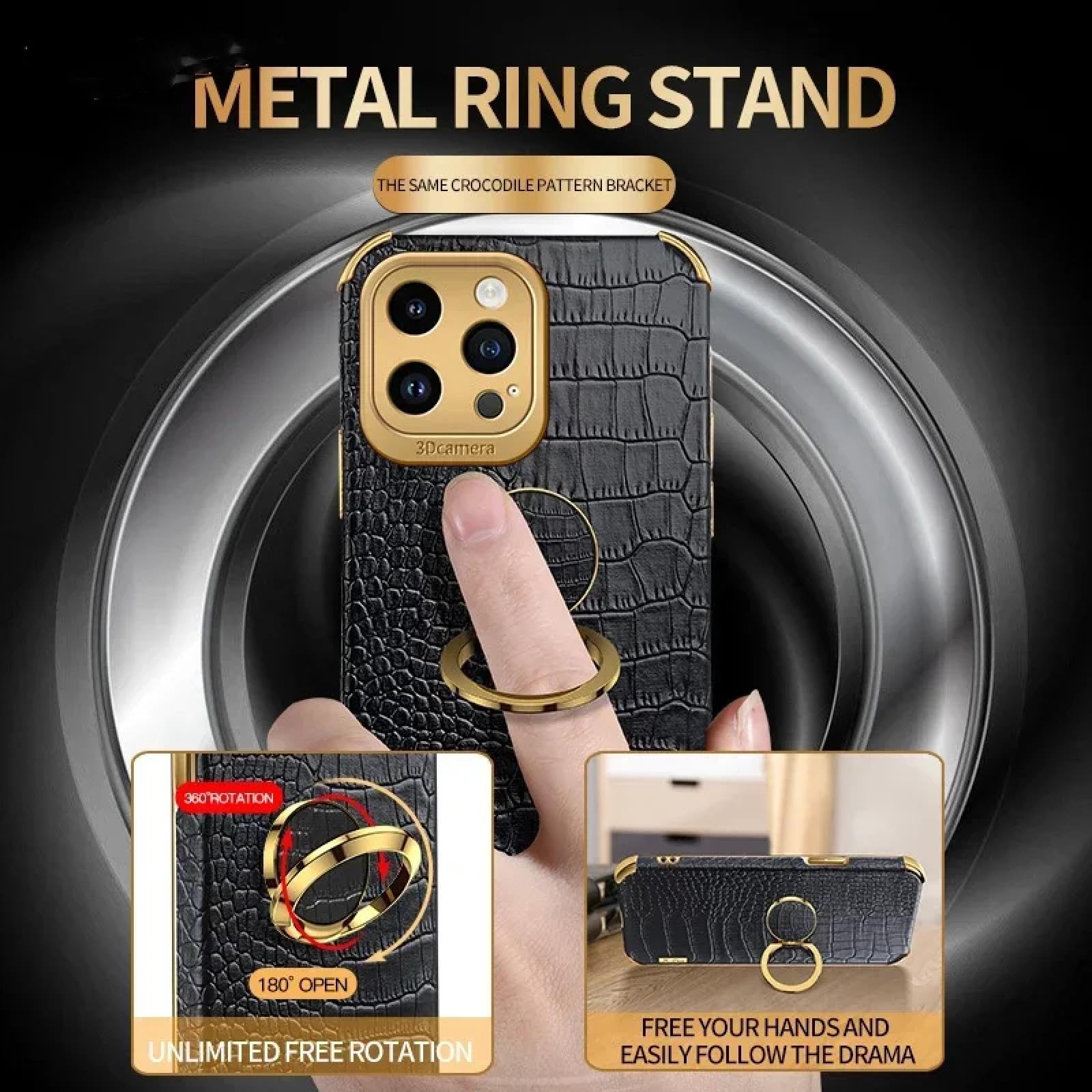 Étui Souple en Cuir avec Anneau pour iPhone 14 (pour iPhone 14/Rouge)
