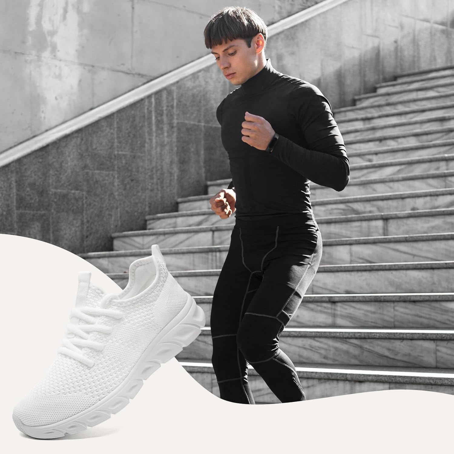 Running Shoes for Men Tennis Gym Non Slip Shoes Lightweight Workout Athletic Walking Sneakers