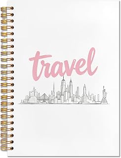 Retro New York City Travel Spiral Notebook 5.5x8.3,New York Gifts | NYC Gifts for Women,Modern NYC Cityscape Skyline Hardcover Notebook Journal for Work Note Taking Office Supplies