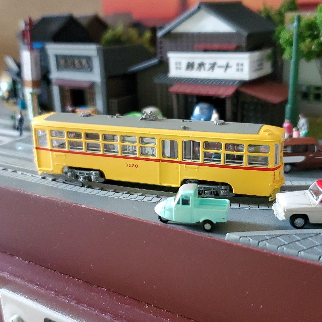 Amazon.co.jp: トラムウェイ TW-N7520 都電7500 9系,渋谷駅行 7520番 