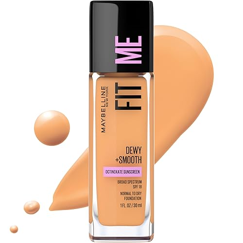 Maybelline Base líquida Fit Me Dewy + Smooth Liquid Foundation, beige (Golden Beige), 1 unidad (el embalaje puede variar)