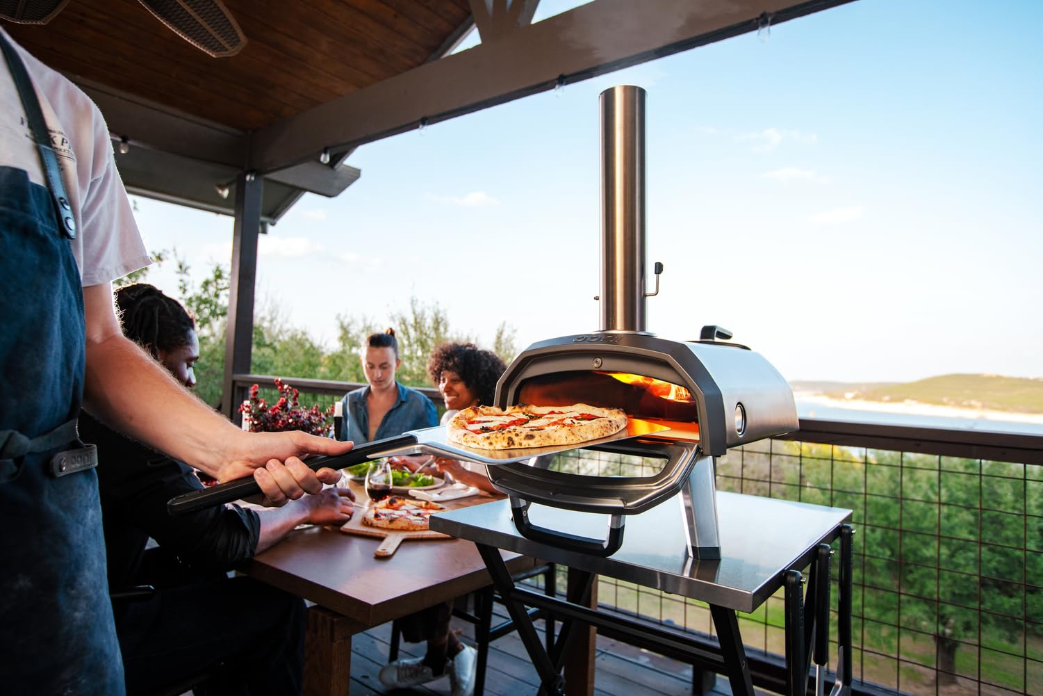 Ooni Karu 2 Pizzaofen Set 12 Zoll Pizzaschaufel Tragbarer Multi-Brennstoff Outdoor Gas & Holz Pizza Ofen