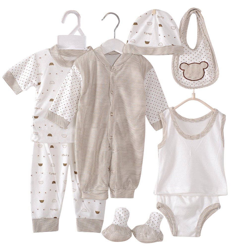 Newborn Baby Girls Boy Grow Clothes Unisex Infant Playsuits 5PCS or 8PCS