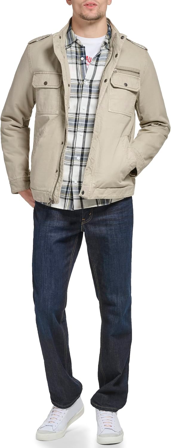 Levi's mens Washed Cotton Military Jacket (Regular & Big & Tall Sizes) - Image 4
