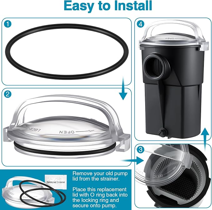 Tapa y junta tórica para bomba de piscina compatible Hayward SPX1500D2A miniatura 6
