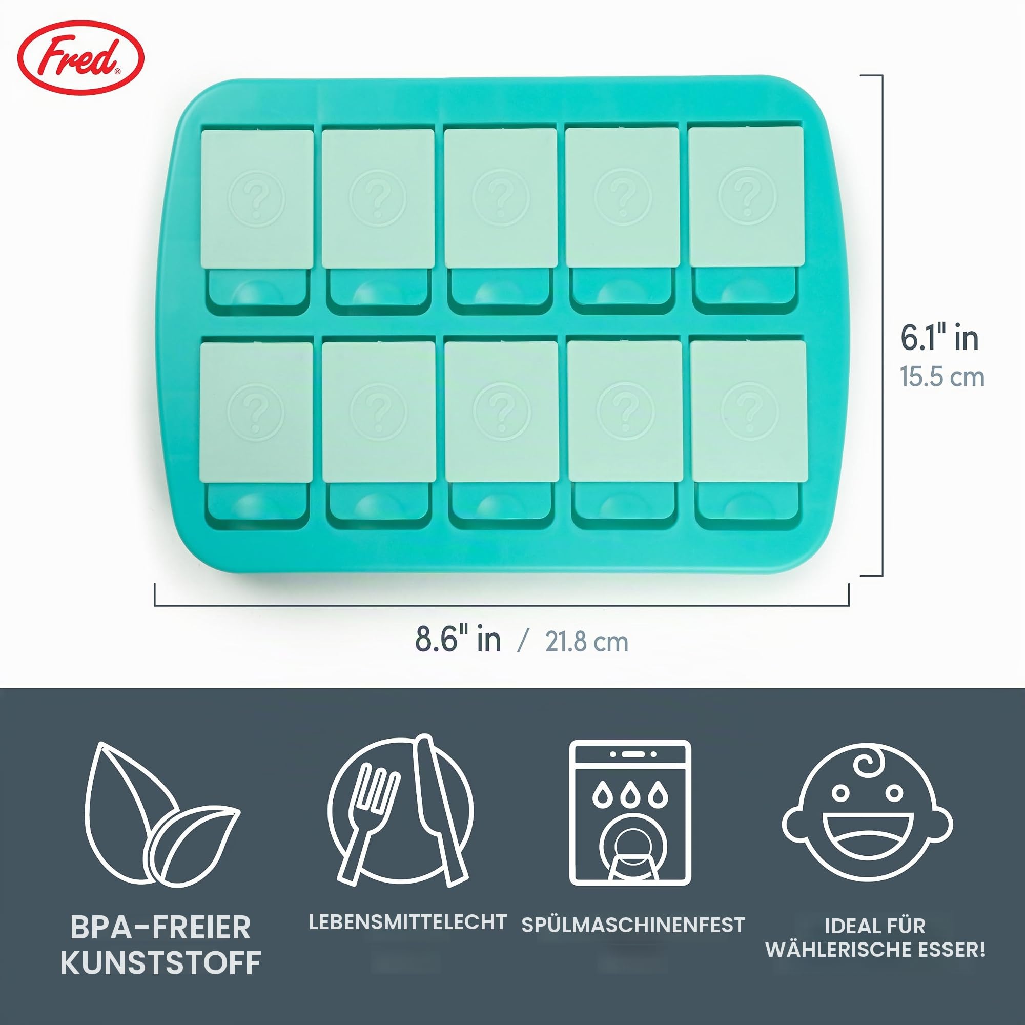 Genuine Fred Mini Match Up Memory Snack-Tablett, lustiges interaktives Spiel für Kinder, reisefreundlich, 21,6 x 15,2 cm, BPA-frei, die ultimative Snacktivität für wählerische Esser, spülmaschinenfest