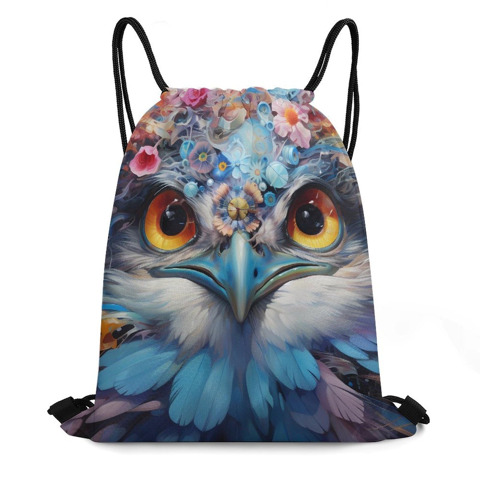 Watercolor Owl Drawstring Backpack Durable Sport Gym Bags Daypack for Men Women 35 * 42cm