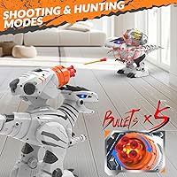 Vista 5 de STEMTRON Robot de dinosaurio de juguete programable de control remoto para niños, dinosaurio robótico interactivo, dinosaurio robo, robot RC