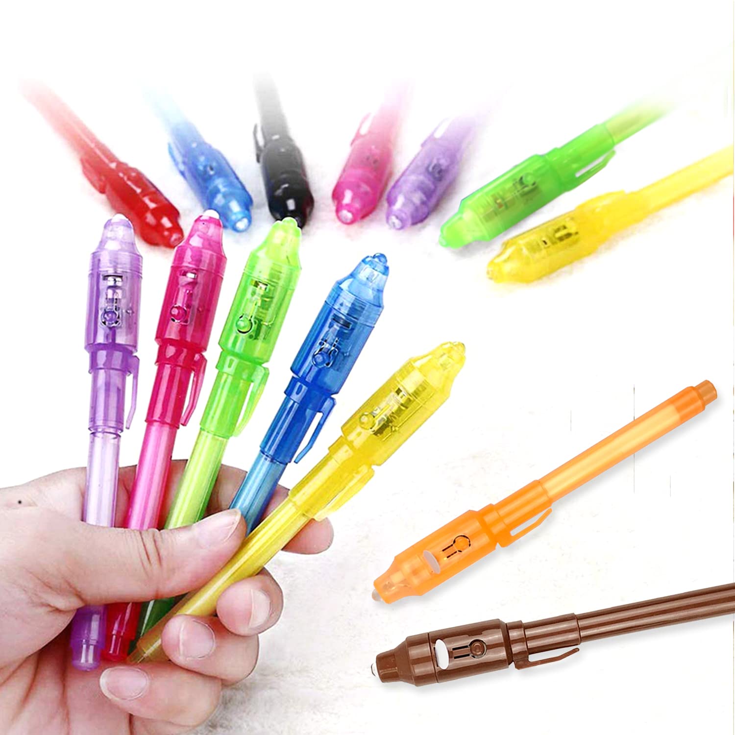 5pcs Invisible Ink Pens for Kids,Spy Pen Invisible Ink Pen with UV