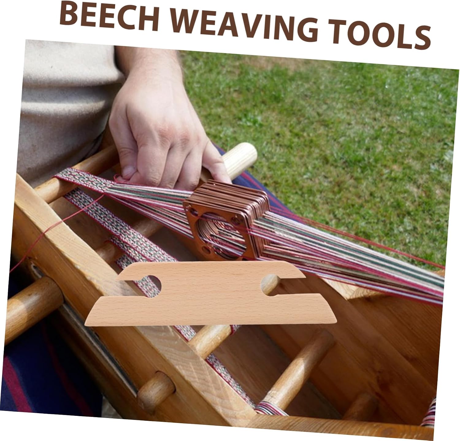 Xmas Wood Hand Loom Shuttle Weaving Tool Kit for Beginners