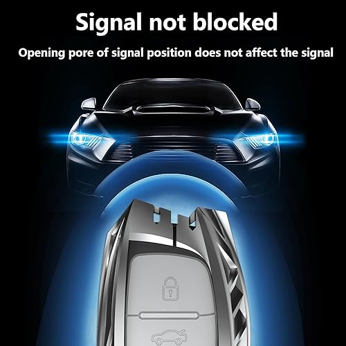 Miniatura 10 de SLAKNOK Funda para llavero Cadillac con llavero, elegante y duradera funda de protección de aleación de zinc compatible con Escalade ESV CT4 CT5 CT6