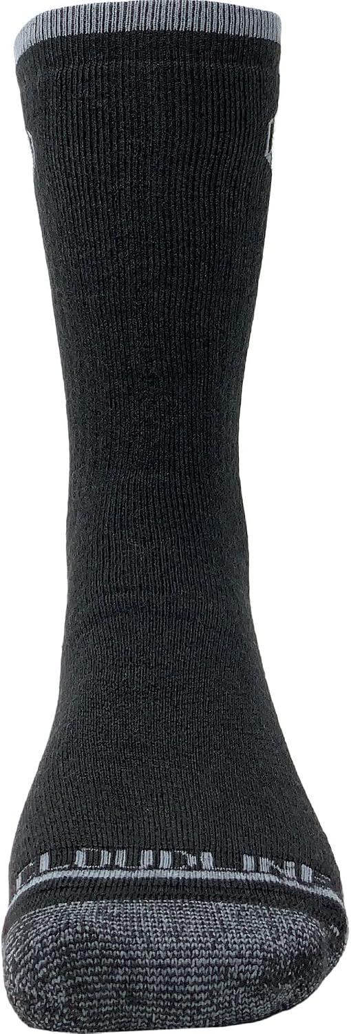 CloudLine Men’s and Women’s Merino Wool Work Boot Socks - Padded, Warm, Anti-Blister, Moisture Wicking, Made in USA - 1 Pair