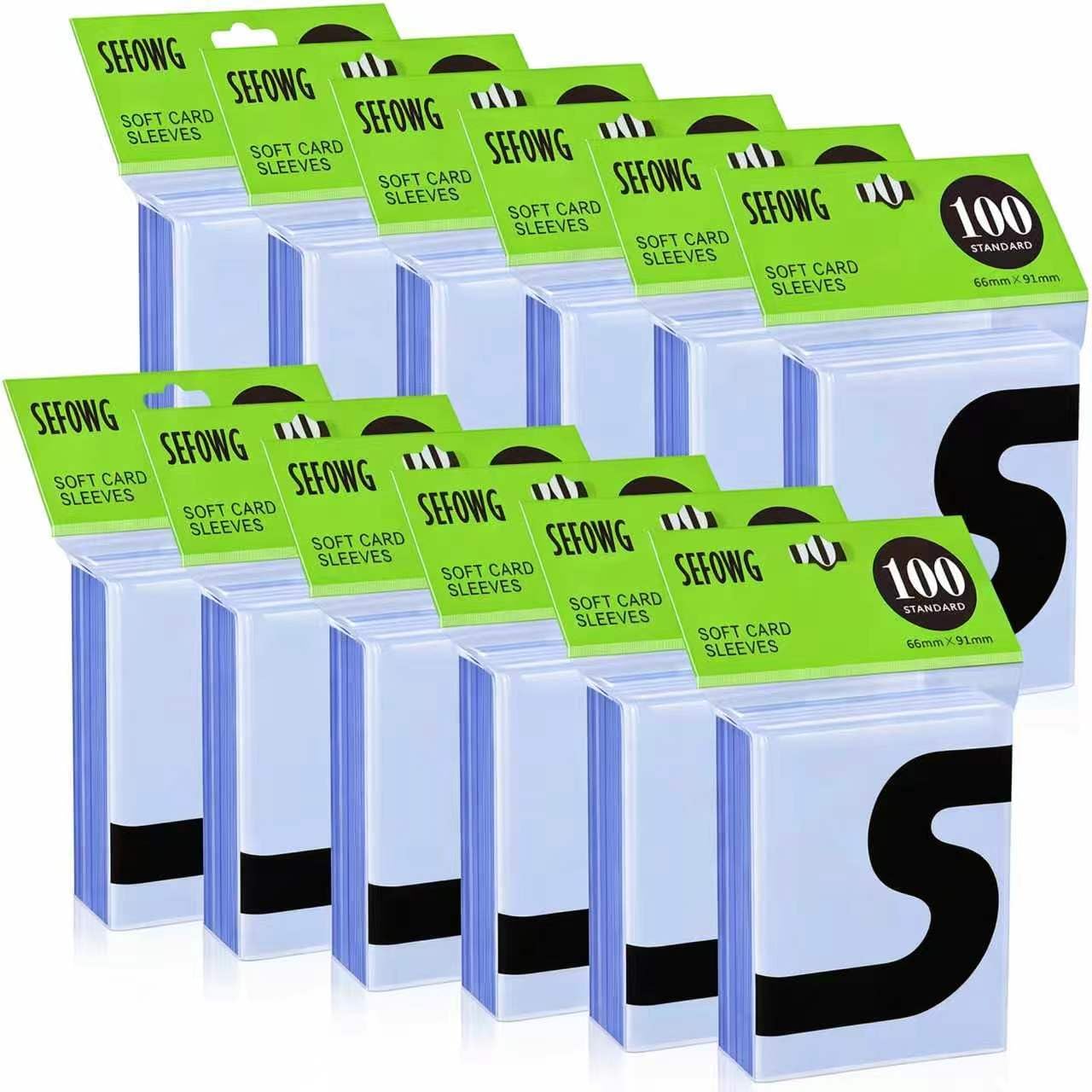 1200ct Clear Card Sleeves for Trading Cards, Baseball Sports Soft Sleeves, Ultra Soft Plastic Card Protector Sleeve for Football, MTG, PKM, Game, Standard Cards