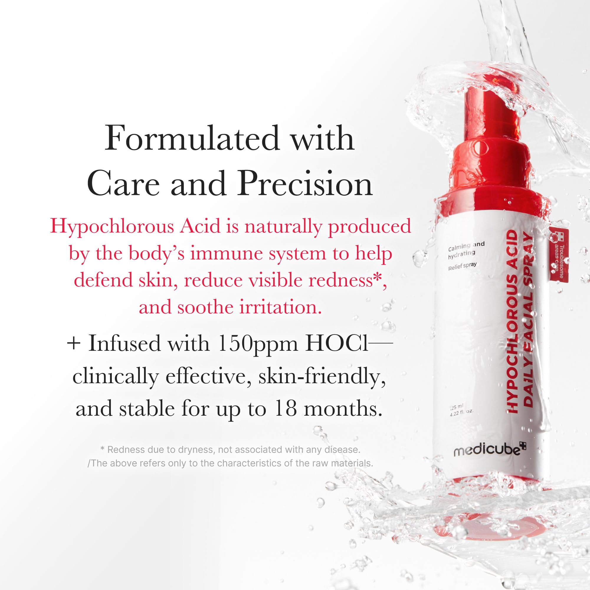 medicube Power Soothing Spray 125 ml – Spray HOCl lenitivo per pelle sensibile e tutti i tipi di pelle – Cura quotidiana e post-sole