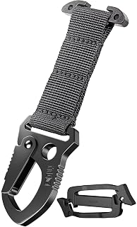Tactical MOLLE Clip, Metal Clash Hook with Nylon Webbing, T-Mount & S-Mount - Amazon product rated Grade A