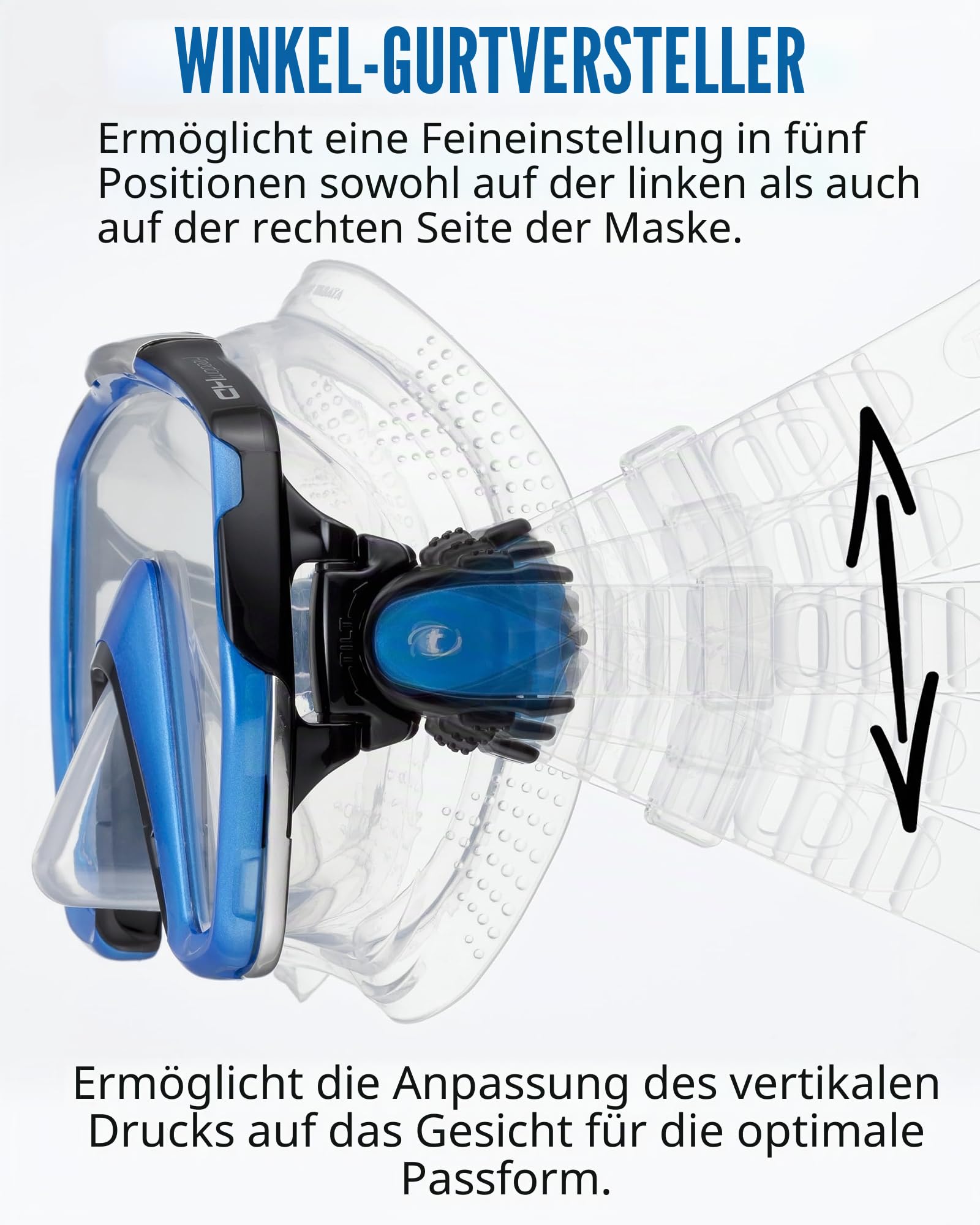 Tusa Freedom Elite - Maske, Fishtail Blue