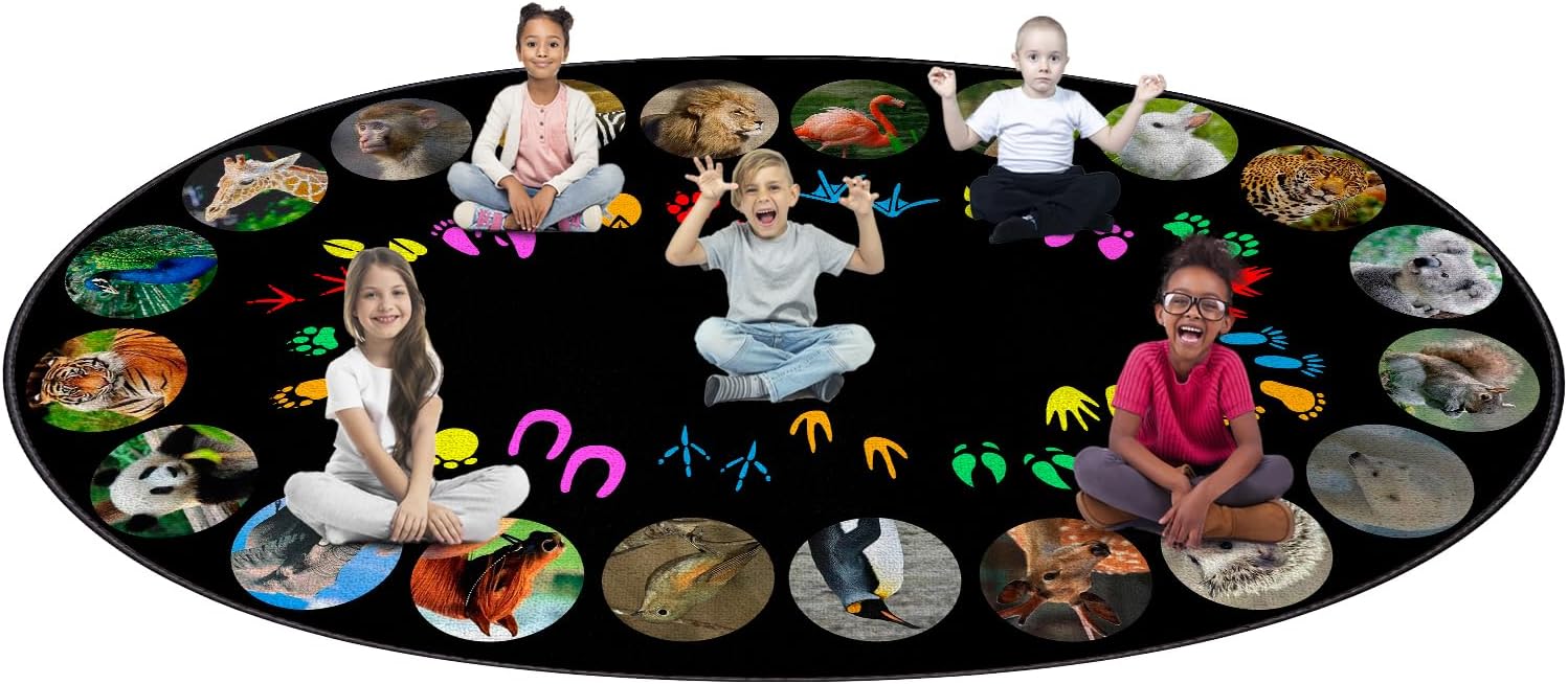 Amazon.com: ABCarpet Classroom Rug Elementary 13'x 7'5''Colorful Bible ...
