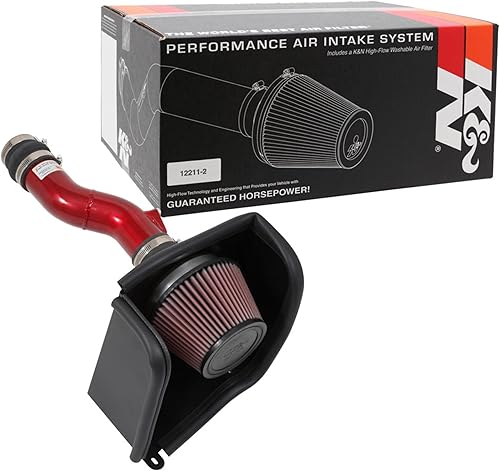 K&N Sistema de admisión de aire frío: Filtro de aire de alto flujo, aumenta el rendimiento y aceleración: Compatible con Honda 2017-2020: Civic SI,