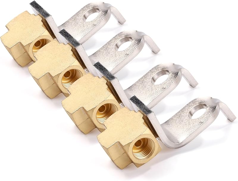 Conexão Tê Fêmea para Tubo de Freio 3/16" Creative.C com Suporte e Rosca 3/8"-24 – Kit com 4 unidades