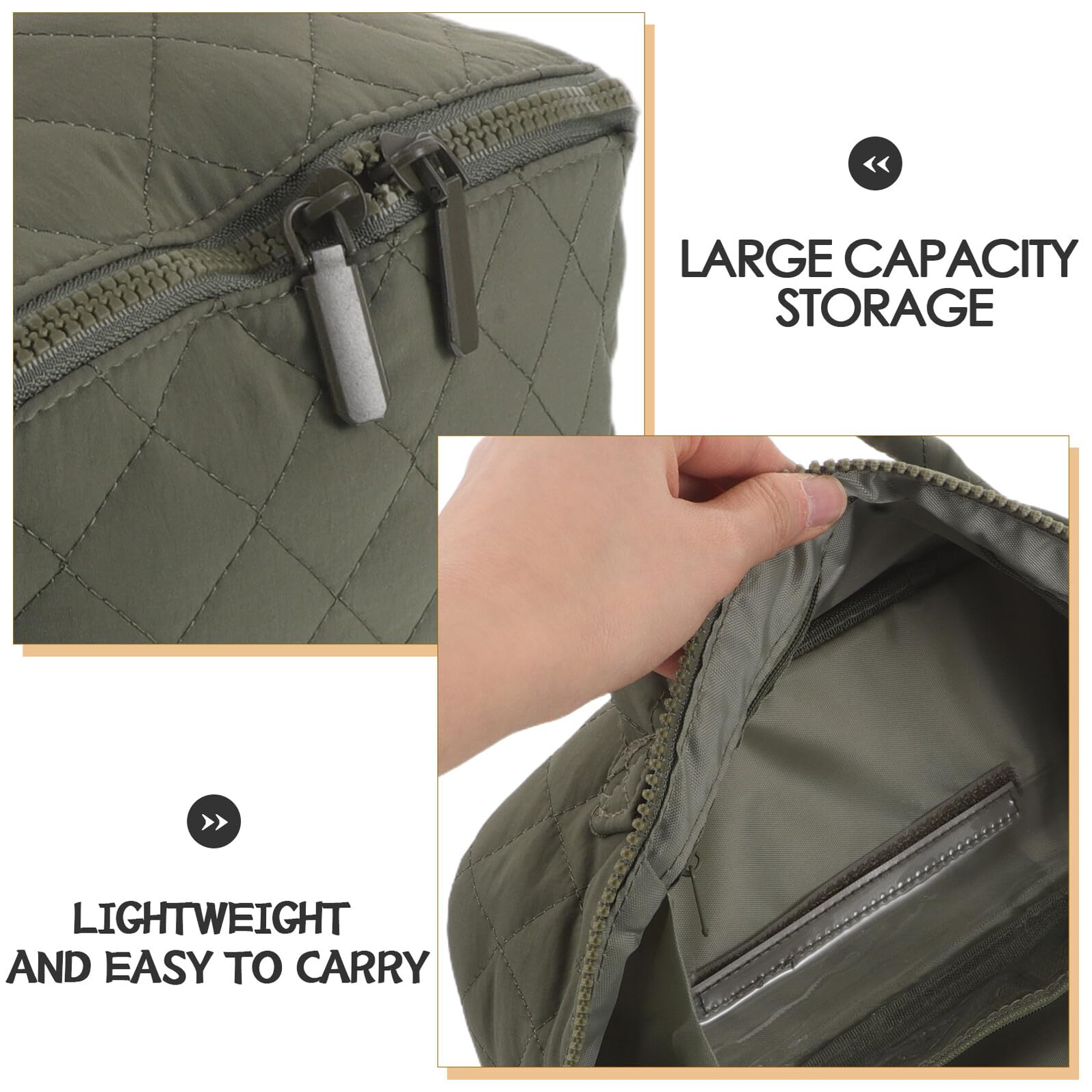 Gatuida Borsa Portatrucco di Grande Capacità con Divisore per Oggetti Essenziali da Viaggio Organizer Portatile per Trucco e Articoli da Toeletta Resistente all Umidità Adatto per Donne