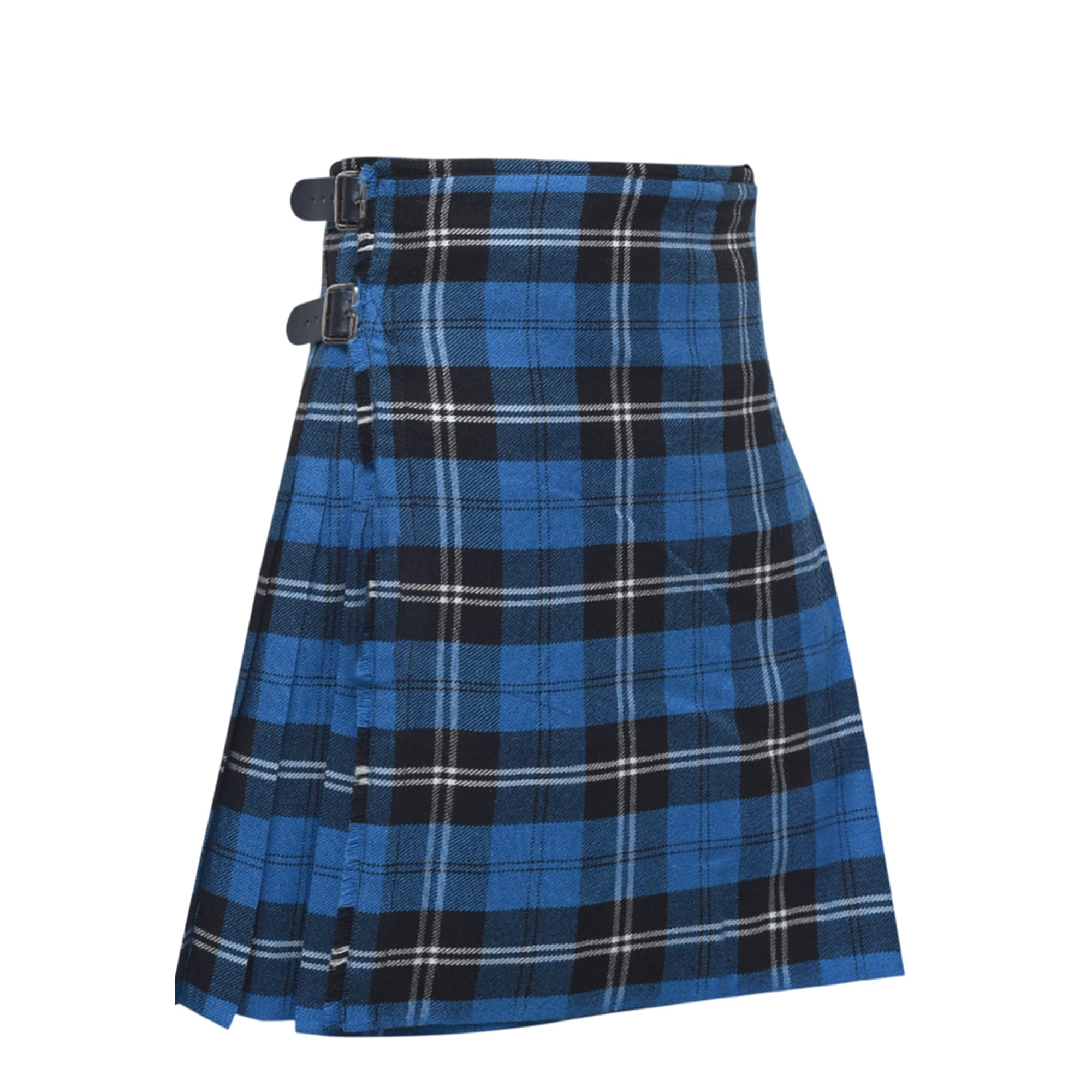 Allsafe Traders 8 Yard Mens Kilt – Authentic Tartan Kilt for Men Highland Outfit for Weddings & Traditional Scottish Wear, Blue Ramsay, 36