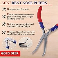 Vista 5 de Alicates de punta doblada - Mini alicates de joyería con mangos de agarre cómodo para doblar alambre y sujetar