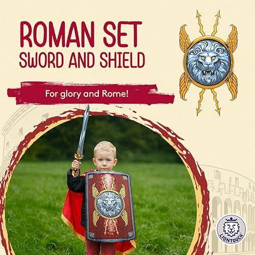Miniatura 2 de Liontouch Espada y escudo legionario romano  Juego de juguetes de combate históricos para niños jugar como soldado en la antigua Roma  Armas seguras
